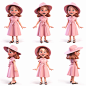 yubamj2_cute_girl5_years_old_pink_dress_yellow_hat_to_multiple__3d9a123c-b286-4c13-8707-21aa43f3bf24_01