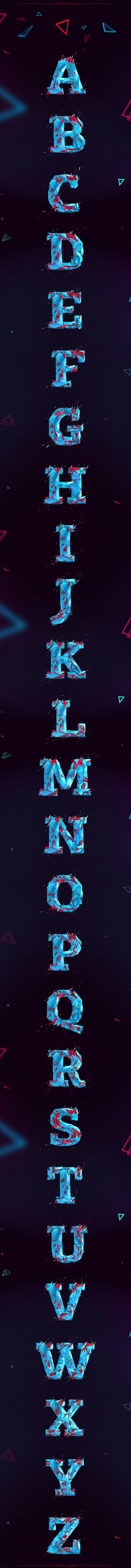 Low poly typography ...