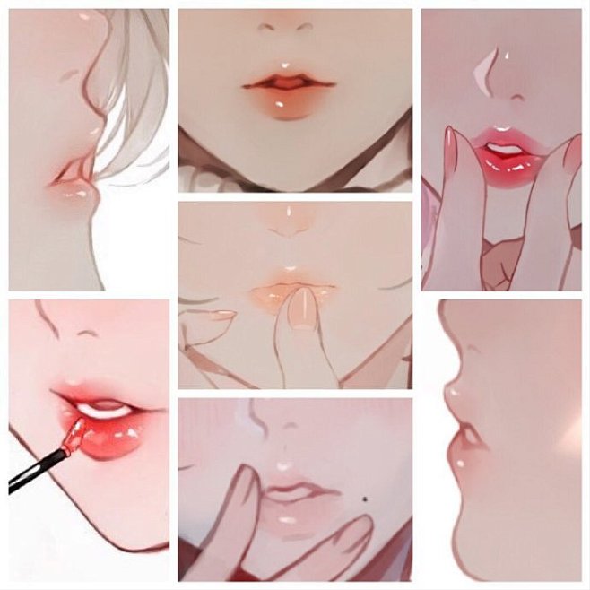 #绘画参考# 嘴唇的画法 ​​​​