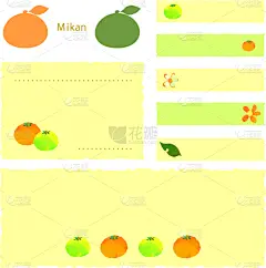 标签,可爱的,贺卡,水彩画颜料,纯净,清新,多样,边框,信函,柠檬