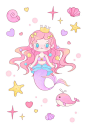 美人鱼啊_阿希希__插画师作品_涂鸦王国gracg.com