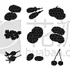 维生素,分离着色,自然,图标集,一个物体,华丽的,果冻,多样,食品,熟的