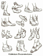适合新人临摹的各种鞋子素材-1【推荐课程】从零开始学插画O网页链接 ​​​​