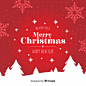 Lovely hand drawn christmas background Free Vector