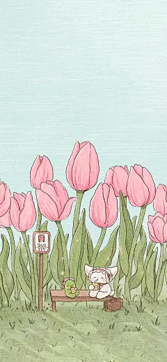 可爱 治愈 插画 手机壁纸
