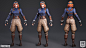 Fortnite - Airheart, Alisa Seliverstova : I was lucky to work on another skin for "Fortnite", Epic Games - Airheart. My lead on this project was Cédric Séaut from Keos Masons. I was responsible for the highpoly, retopology, UVs and baking for bo