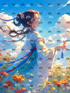AI版权图古风女803