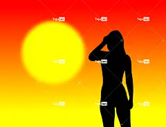 女士 女性 自然 人 轮廓 日落 暮