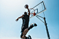 basketball sports venice beach athlete slam dunk dribble 361º portrait jump action