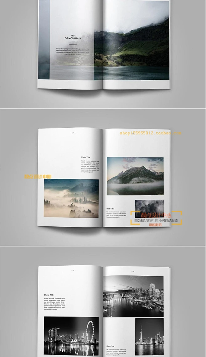 个人作品集写真集模板InDesign 照片书封面内页排版设计送word a5-淘宝网-花瓣网