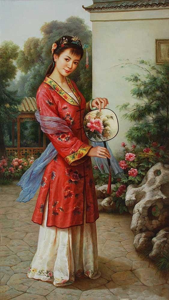 其它 插画 国画 《红楼梦》 罕见油画版