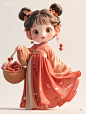 Midjourney 学习 拿果子女孩2 - 小红书