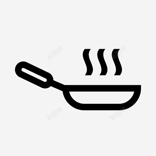 煎锅烹饪油炸图标高清素材 厨房用具 油炸...