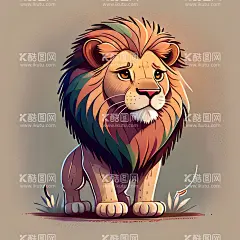 小狮子插画  - 源文件下载【酷图网】插画,卡通画,帽子,小狮子,狮子,插画狮子,小动物