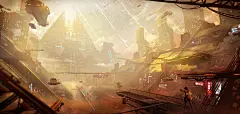 一组质量很高的科幻场景插画作品欣赏！充满想象力的未来世界