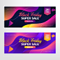 Gradient black friday banners set Free Vector