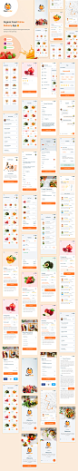 #APP模板#
蔬菜水果美食杂货店外卖订/送餐订单追踪app ui源文件xd模板