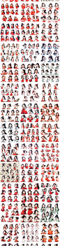 Q版古风仙侠女孩表情设定图集 可爱人物头像表情插画素材绘画临摹-淘宝网