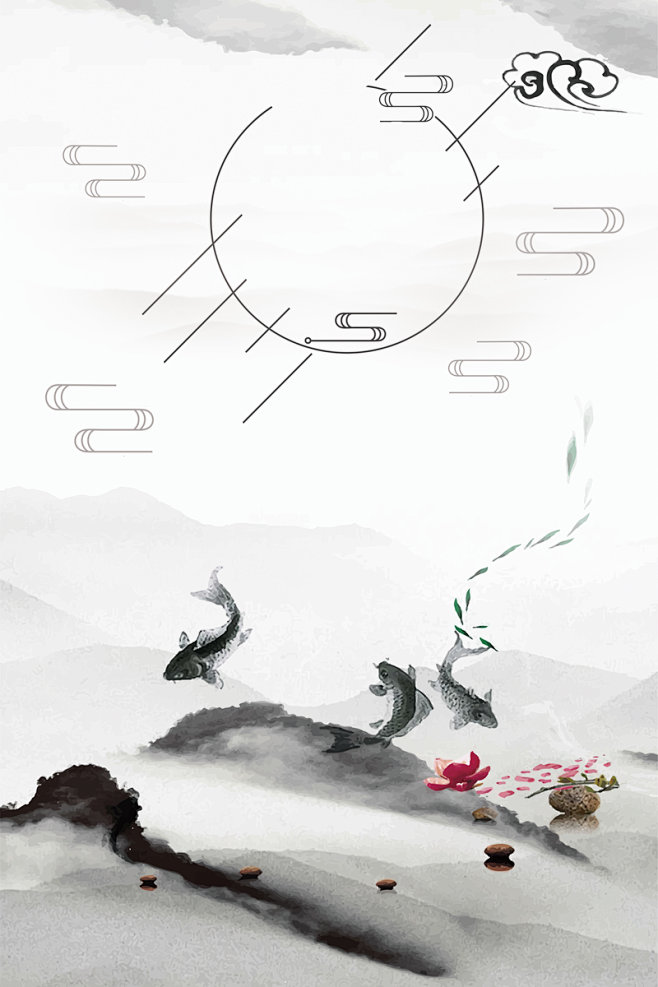 企业文化墙禅茶一味企业形象公司形象水墨艺术传统文化静其他背景图