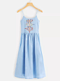 Geo Embroidered Cami Dress : Shop Geo Embroidered Cami Dress online. SheIn offers Geo Embroidered Cami Dress & more to fit your fashionable needs.