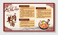 羊肉汤美食宣传展板
