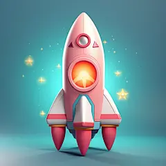 可爱卡通火箭元素素材图
