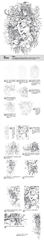 本案例摘自人民邮电出版社出版的《黑白画意：手绘插画基础入门教程》http://product.dangdang.com/25107113.html