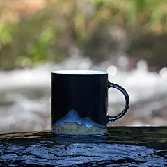 山水间 隐山杯 景德镇高温窑变陶瓷 手绘马克杯水杯子 情侣礼品杯-淘宝网