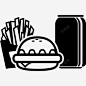 汉堡套餐快餐薯条图标 页面网页 平面电商 创意素材