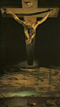 超现实主义：西班牙  萨尔瓦多·达利  十字架上的基督 1951年