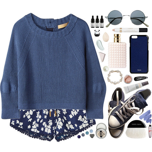 #navy #blue #floral ...