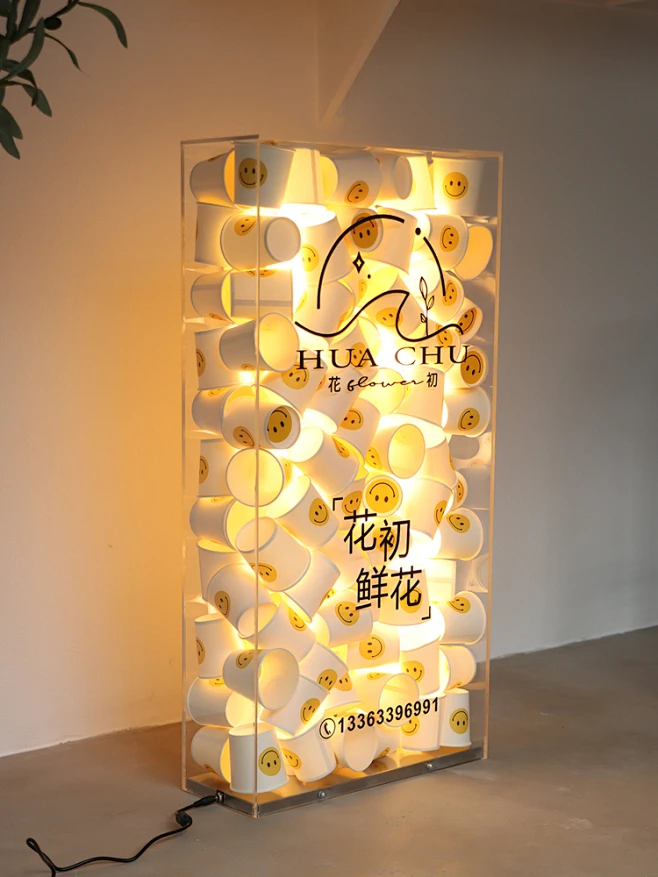 ins落地式亚克力灯箱定制美甲户外咖啡店门口广告led发光展示招牌-淘宝网-花瓣网