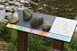 Heather: The role of objects, and their interpretation, in demonstrating phenomena. By the side of a river, a selection of pebbles are presented showing the different types of rock carried by the current. The map showed whereabouts (upstream) the rocks (n