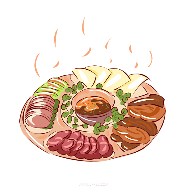 美食插画PNG图片
