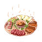 美食插画PNG图片
