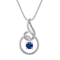 Sapphire and Diamond Swirl Pendant (18 in.)