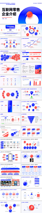 31页精选红蓝配色互联网项目方案汇报逻辑图