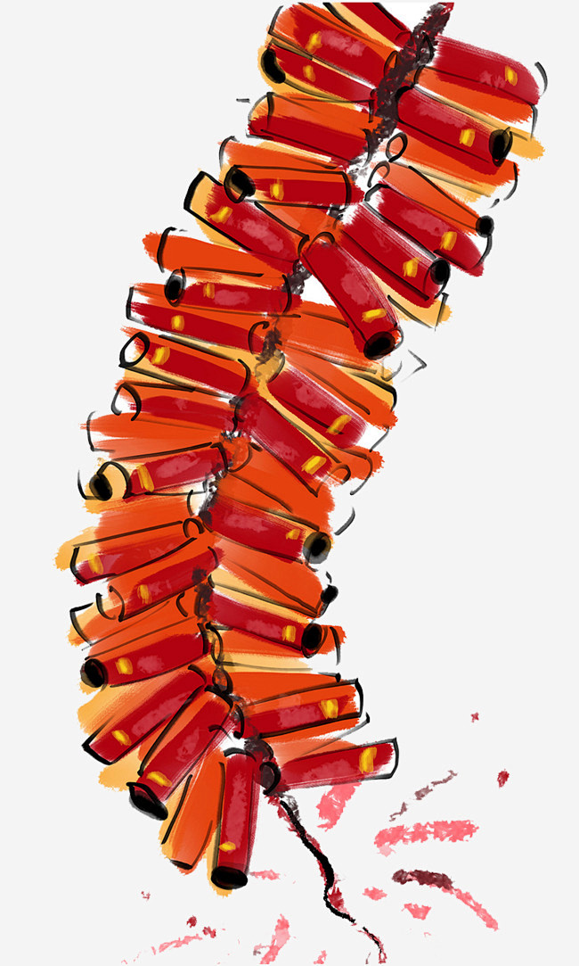春节鞭炮插画