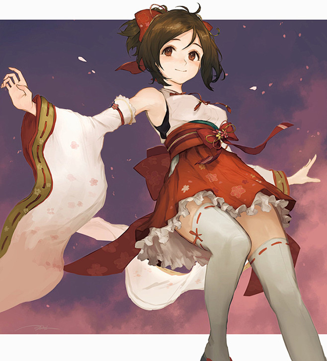 4K壁纸P站画集动漫美少女场景插画超清游...