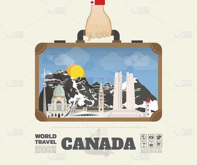加拿大,旅途,著名景点,手,旅游目的地,...