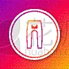 color line pants icon isolated on color background