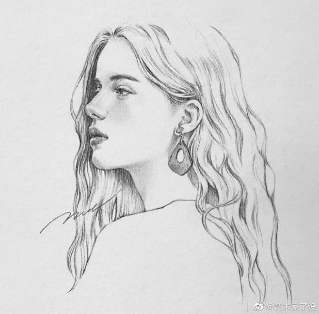 轻松感的素描人像 . gogo_illu...