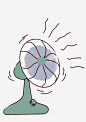 手绘电风扇高清素材 PNG图形 电扇 素描 装饰 风扇 免抠png 设计图片 免费下载