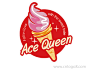 ACE QUEEN冰淇淋店logo