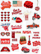 Retro sticker pack retro red sticker pack 70s stickers 80s stickers 90s stickers vintage retro coca cola decade old school popcorn sticker red car sticker fresh heart eye sticker rose sticker heck yes stickers cherry sticker dr pepper lips rock n roll  ba