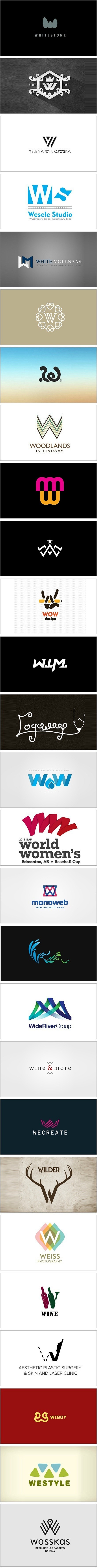 一组W元素的Logo设计