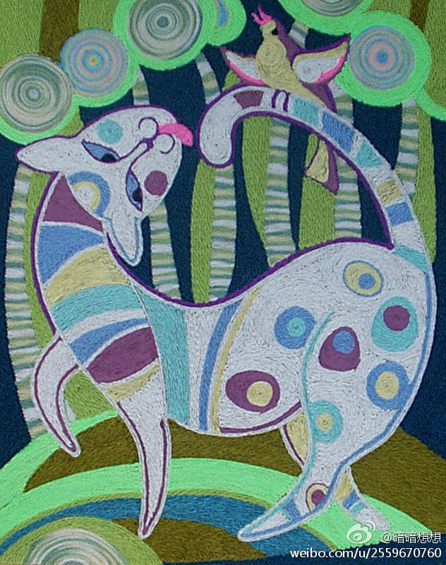 毛线画内的花瓣采集图片-淑芸