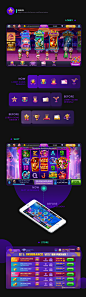 Vegas Nights Slots UI art : A slots game for mobile device