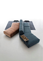 Sectional leather sofa ZARA by NICOLINE