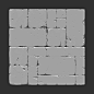 Tiled stone floor - Game texture, Dan Rožański : Floor of stone block created in Zbrush and textured in SPainter.